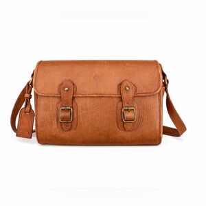 Vintage Polo Ralph Lauren‎ Pebbled Leather Messenger Crossbody Bag